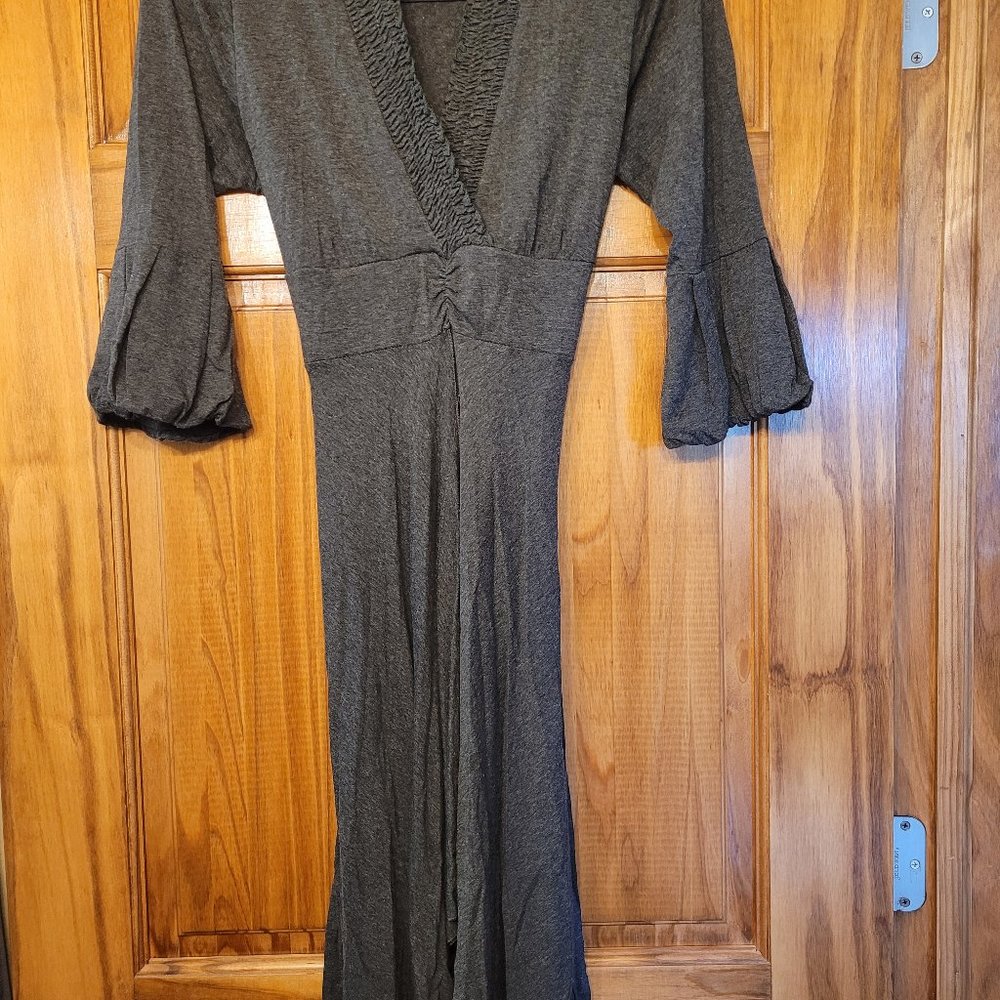 Dark Grey Dress 3/4 Sleeve with Tights